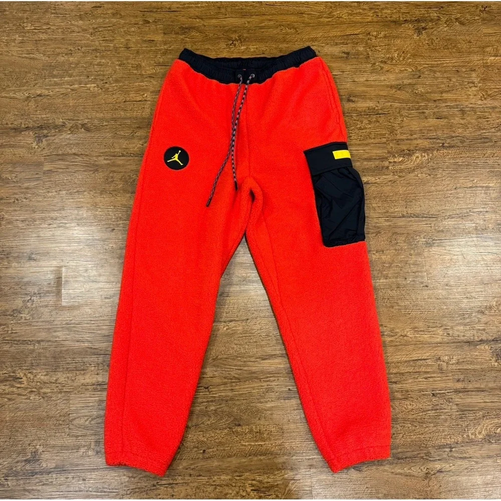 Nike Jordan‎ Red Essentials Mountainside Statement Sherpa Fleece Pants Men's M